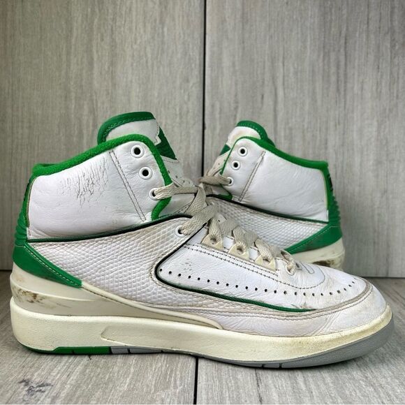 Nike Air Jordan 2 Retro Lucky Green Sail White Sneaker Shoes Women’s Size 7 - Picture 4 of 10